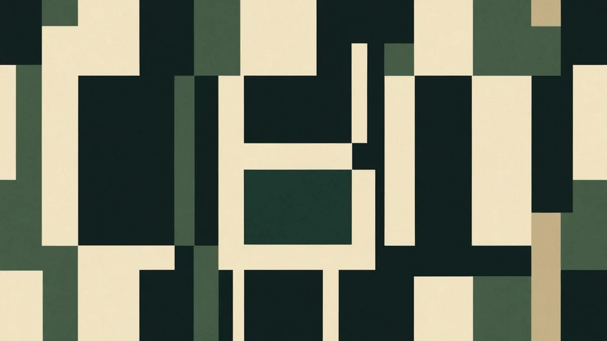 Abstract layered geometric forms suggesting access hierarchy and structured permission levels